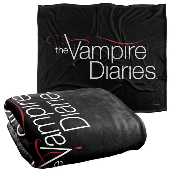LOGOVISION Vampire Diaries Blanket, 50inchx60inch, Tvd Logo Silky Touch Sherpa Back Super Soft Throw Blanket