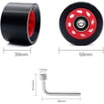 thumbnail image 4 of 8 Pcs Patins à Roulettes d'Intérieur 95A avec Roulements 58mmx39mm PU Résistant à l'Usure Patins à Roulettes Quad avec 2 Clés, 4 of 6