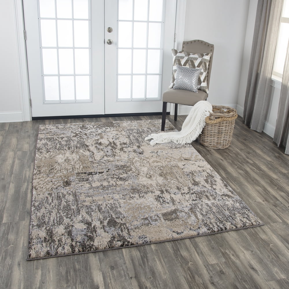 Rizzy Rugs Valencia Area Rug VCA106 Beige Distressed Blotches 3' 11" x 5' 6" Rectangle