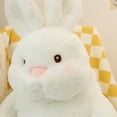 thumbnail image 7 of Chubby Lazy Rabbit Plush Toy, Soft Huggable Bunny Stuffed Animal, Cute Cuddle Pillow Buddy, Perfect Easter Gift for Kids Adults Rabbit Lovers, 7 of 7
