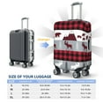 thumbnail image 4 of Yiaed Buffalo Plaid Forest Print Travel Luggage Cover Suitcase Protector Fits 18-32 Inch Luggage Wheel Covers Patterned Elastic Luggage Anti-scratch（No luggage）-, 4 of 5