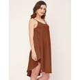 thumbnail image 3 of Moomaya Shoulder Straps Round Neck Rayon Dress - Women's Boho Asymmetric Dress, 3 of 9