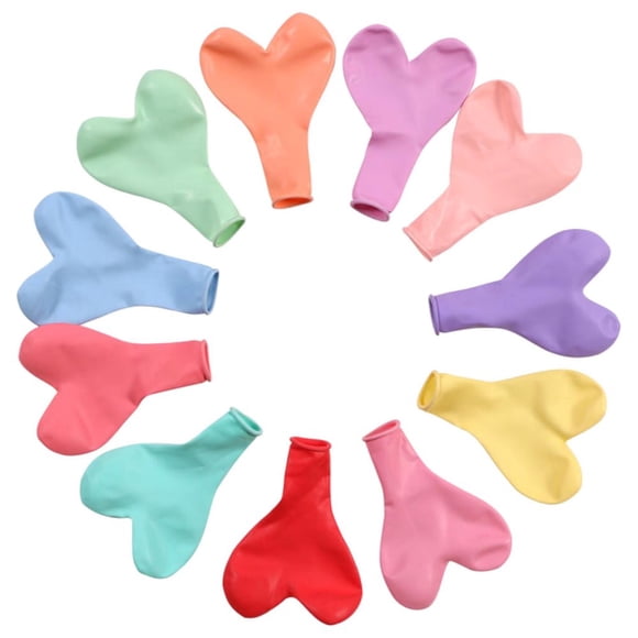 MesaSe 100 Pcs Ballons de Couleurs Assorties Ballons en Latex en Forme de Cœur