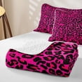 thumbnail image 4 of Erosebridal Hot Pink Leopard Twin Quilt Set,Black Cheetah Spot Twin Coverlet Set For Girls,2-Piece, 4 of 7