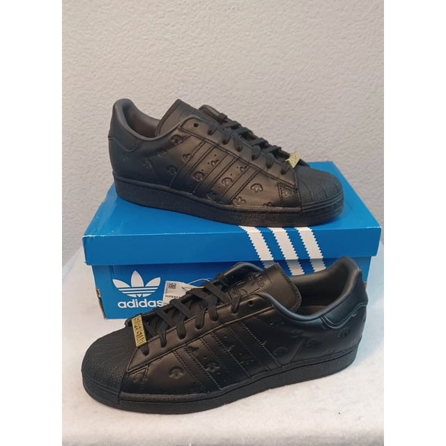 NEW MEN'S Adi - das ORIGINALS SUPERSTAR SHOES~Black/Carbon Gold (GY0026) SIZE 10