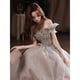 thumbnail image 4 of Vestido de noche para banquetes Vestido elegante de un solo hombro para mujer para año nuevo Vestido elegante de hada para anfitrión de reuniones anuales Vestido de cumpleaños elegante, 4 of 6