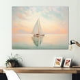 thumbnail image 2 of Designart "Boat delicate Waters II" Transportation Metal Wall Decor, 2 of 5