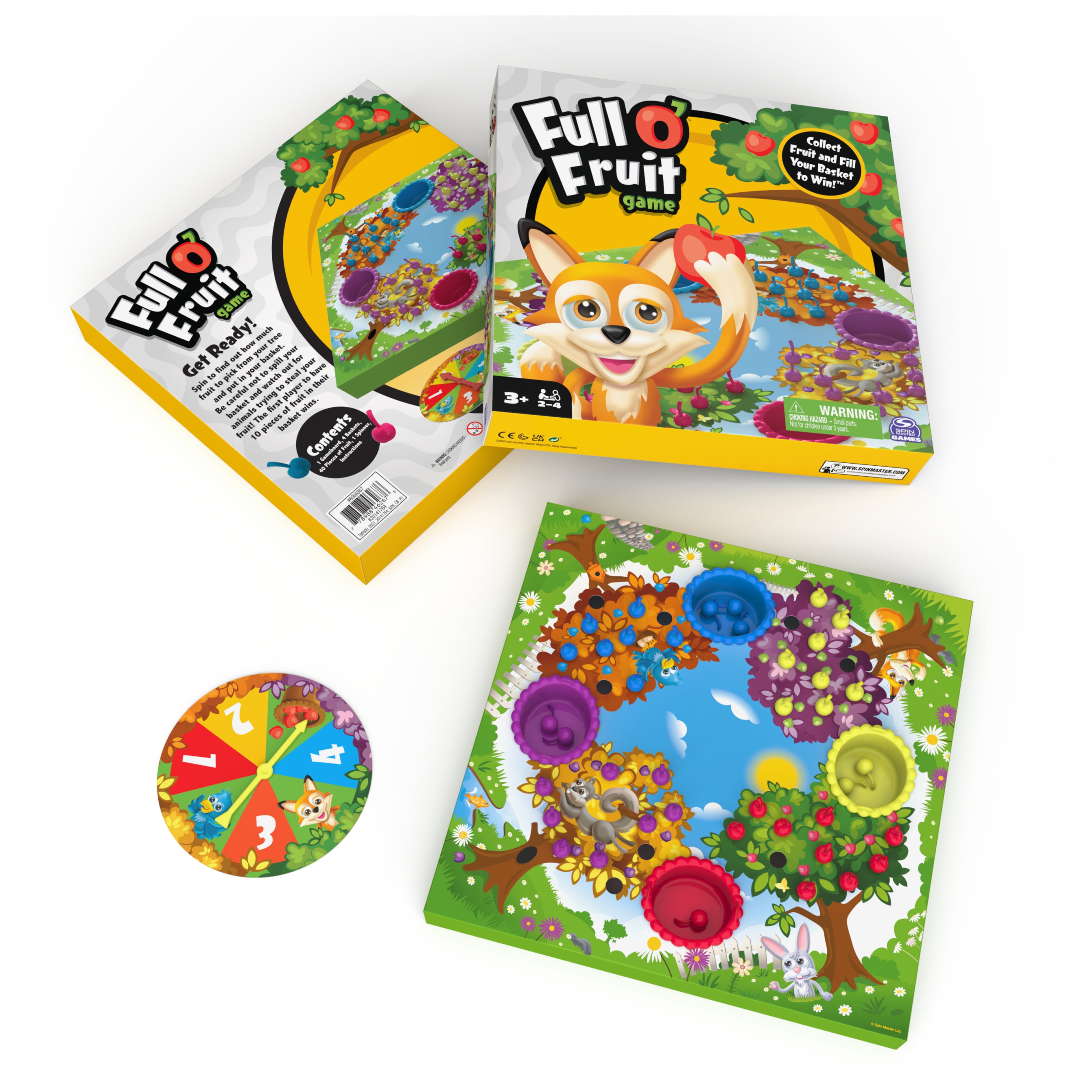 Full O’ Fruit Board Game for Family Game Night, for Kids Ages 3 and up