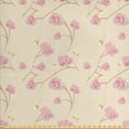 thumbnail image 1 of Floral Upholstery Fabric by the Yard, Romantic Flowers Theme Vintage Garden Art in Pastel Tones, Decorative Fabric for DIY and Home Accents, Pale Rose Champagne by Ambesonne, 1 of 4