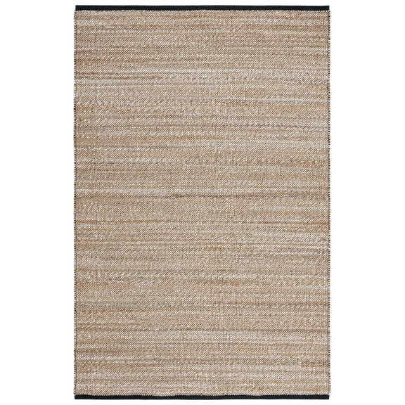 SAFAVIEH Natural Fiber Ethan Abstract Area Rug, Natural/Black, 4' x 6'