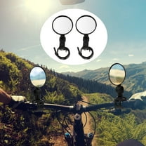 Worgeous 2pcs Bicycle Handlebar Mirrors Safety Rear View Bike Accessories