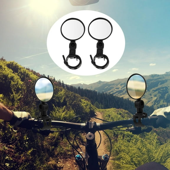 Worgeous 2pcs Bicycle Handlebar Mirrors Safety Rear View Bike Accessories