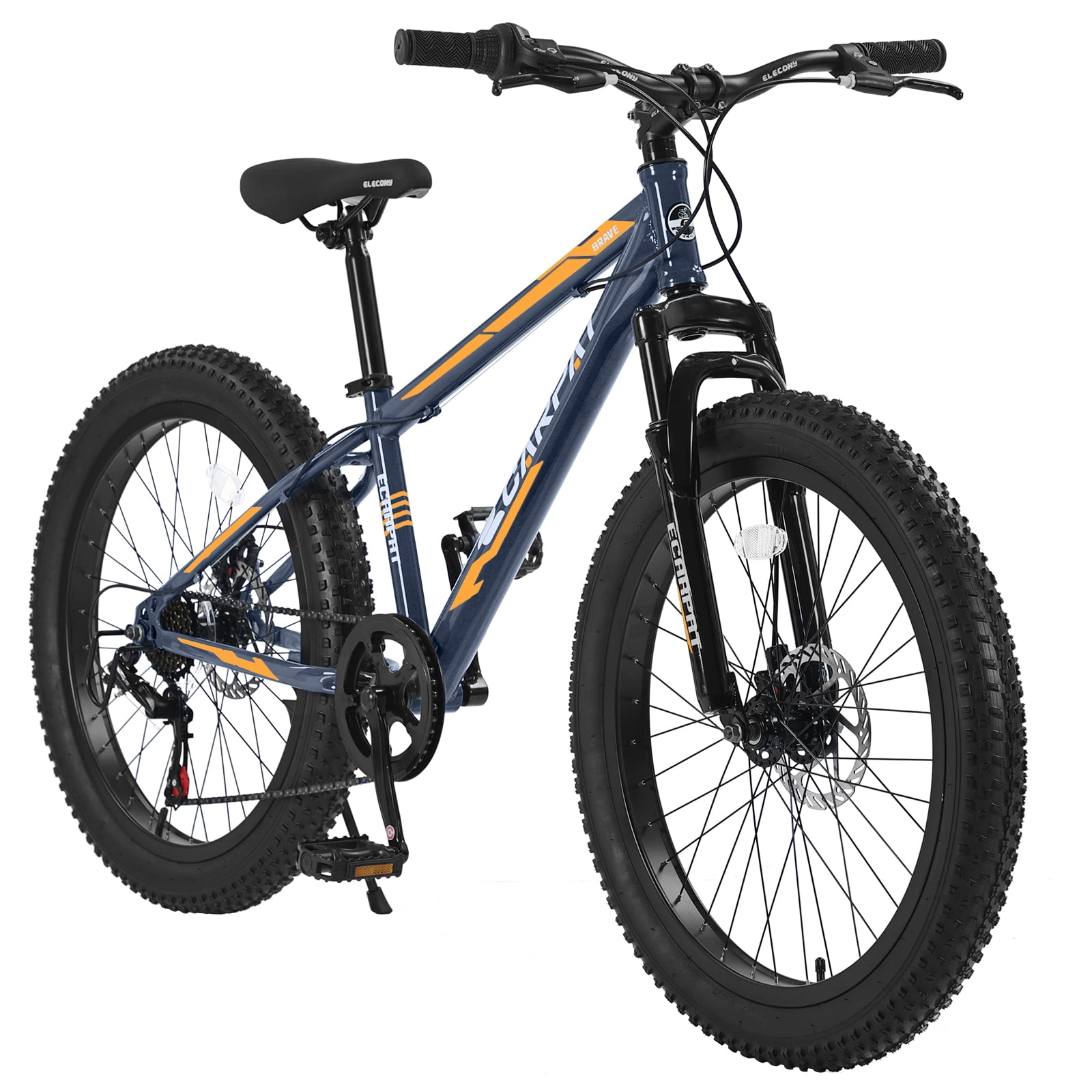 24 Inch Fat Tire Bike Adult/Youth Full Shimano 7 Speeds Mountain Bike