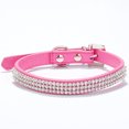 thumbnail image 1 of Collar para mascotas con brillantes diamantes de imitación, collar plano de malla con diamantes, cadena de PU para perros, suministros para mascotas con forma de baya, 1 of 6