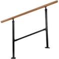 thumbnail image 2 of Handrails for Outdoor Steps, 600Lbs Load Stainless Steel Stair Railing 1 to 3 Steps, Metal Balustrade Hand Railing Angle Adjustable Hand Rails for Outdoor Steps, Complete Kit Log Color, 2 of 7