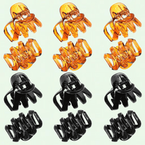 12 Small Octopus Hair Claw Clips for Women, Non-slip Hair Clips, Matte and Polished, 1.57 inch, Secure Grip Hair Accessories