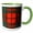 Green/White, variant on 3drose, Image of Scott Clan Kilt Scottish Tartan Plaid Pattern, 11oz Two-tone Blue Mug