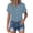 Light Blue, variant on Womens Short Sleeve Cotton Button Down Up Shirt Collared V Neck Tops Shirts Blouses Dress for Women Western Wear Yellow,XL