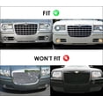 thumbnail image 4 of APS Compatible with Chrysler 300C 2005-2010 with Fog Light Main Upper Lower Bumper Stainless Steel Black Mesh Front Grill Grille Insert Combo R77842H, 4 of 4