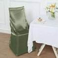 thumbnail image 6 of Balsa Circle Eucalyptus Green Universal Solid Satin Chair Covers Slipcovers Wedding Decorations, 6 of 8