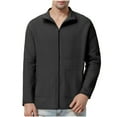 thumbnail image 2 of Wancir Men's Lightweight Varsity Jacket Casual Bomber Jackets Waffle Zip Up Coat with Pocket, 2 of 7