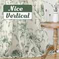 thumbnail image 6 of MAWCLOS Voile Window Curtain Semi Sheer Curtains Light Filtering Long Grommet Vintage Treatments Floral Print Privacy Green 52 x 84 in, 6 of 8