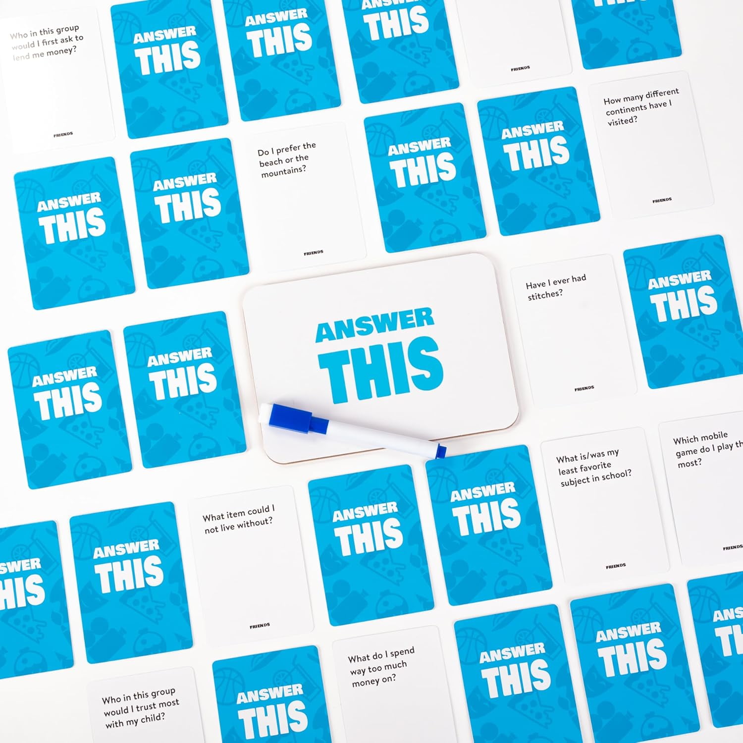 Answer This: Friends - How Well Do You Know Your Family & Friends? - Fun Party Card Game 2-6 Players