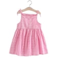 thumbnail image 2 of Robe de Fête Princesse à Fleurs Unies Rayée pour Fille Tout-Petit Robe d'Été, 2 of 8