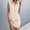 Beige, variant on Women Collared V Neck Mini Summer Dress Sleeveless Front Buttons A Line Curved Hem Casual Spring Beach Dresses Army Green