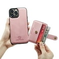 thumbnail image 6 of SaniMore for iPhone 14 Pro 6.1" Magnetic Clasp Detachable Wallet Case, Premium PU Leather Case with Card Slot Shockproof Protective Case for iPhone 14 Pro Women Men, Pink, 6 of 8