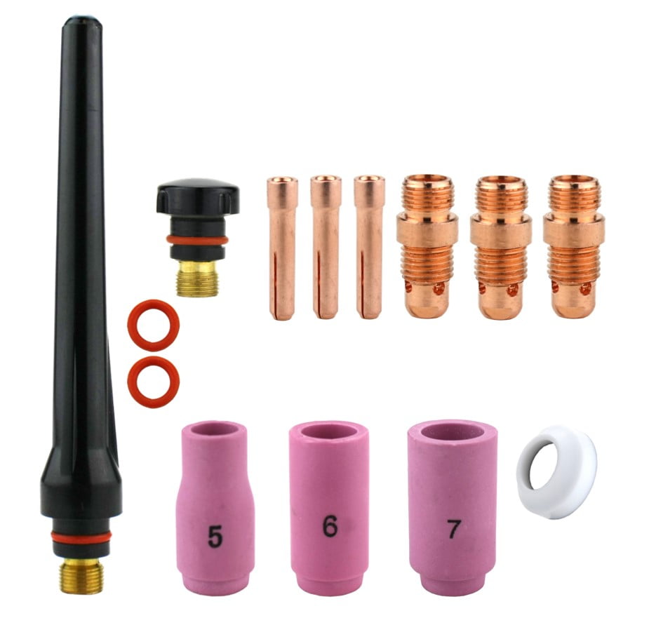 Consumables Kit for 17-18-26 Series TIG Torches with Stubby Set-Up
