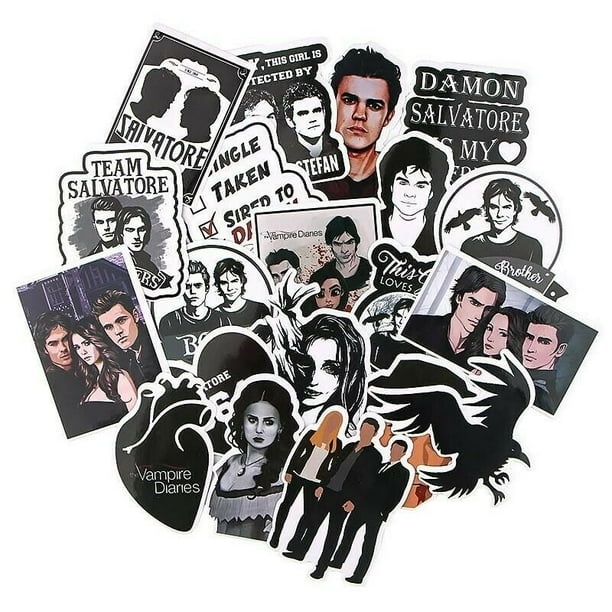 the vampire diaries themed set of 20 assorted stickers decal set walmart com