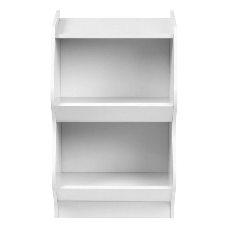 2 Tier Curved Edge Storage Shelf, White 