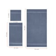 thumbnail image 4 of Beautiful by Drew Barrymore Dobby Hand Towel, 100% Cotton, Smokey Blue, 4 of 7