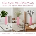 thumbnail image 5 of Unique Bargains Slim Bud Vase for Single Stem Blooms Decor Pink 2.8"L x 2.8"W x 7.9"H, 5 of 5
