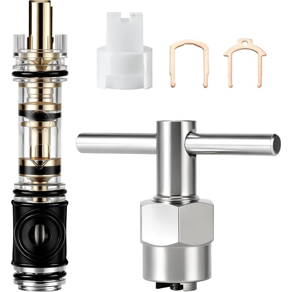 RVKXHD  1 set 1225 Replacement Cartridge with 104421 Removal Tool, Compatible with Moen 1225/1225B, Shower Cartridge for One Handle Bathroom Faucets/Showers (1)