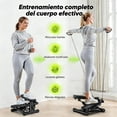 thumbnail image 4 of edx Steppers para Ejercicio, Mini Home Fitness Step con Resistencia, Capacidad de Carga 300 Libras, con Pantalla Digital, para Fitness en Interiores, Negro, 4 of 8