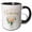 Black/White, variant on 3drose, Pretty Jar of Peach Roses Happy 21st Birthday, 15oz Mug