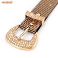 thumbnail image 6 of WHIPPY Women's Rhinestone Western Leather Belt Cowgirl Shiny Ladies Belts for Jeans Dresses, 6 of 7
