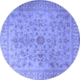 thumbnail image 1 of Ahgly Company Indoor Round Persian Blue Traditional Area Rugs, 5' Round, 1 of 4