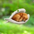 thumbnail image 4 of Car Angel Puppy Sleeping Car Trailer dentro del espejo retrovisor Penda decorativa Wmkox8yii fhajkh777, 4 of 6