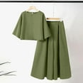 thumbnail image 4 of Womens Pant Suit Women's Trousers Suit Casual Wear Loose Fit Wide Leg Pants With Short Sleeve Womens Bibs Overalls Insulated Tuxedo Ca Mode Jumpsuit Champagne Romper Formal Tops for Women Eve Green XL, 4 of 4