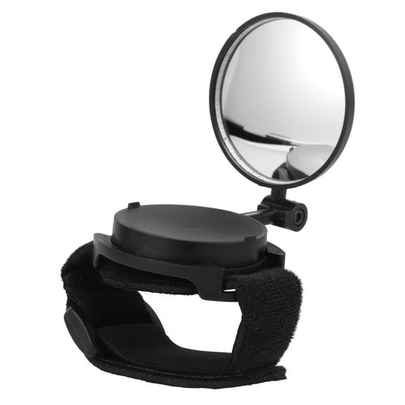 BESTOYARD Bike Rear View Mirror Bike Wristband Mirror Black Acrylic 1Pack