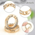 thumbnail image 5 of 12pcs Metal Rhinestone Spring O Rings Alloy Spring Gate Ring with Rhinestone Rings Round Keychain Buckle Gate Rings 25mm Light Gold Clip Snap Spring, 5 of 9