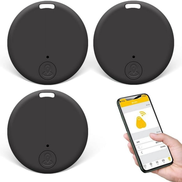 DEBGFS 3 Pcs Portable Smart GPS Tracking Key Item Finder Locator for iOS/Android Mini Anti-Lost Bluetooth Tag Item Tracker for Kids Phone Car Wallet Luggage Pet Black
