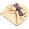 thumbnail image 4 of Odeerbi Baby Girls Elastics Hair Bows Headband Toddler Cute Bowknot Solid Color Hair Band Hair Accessories Hat Beige, 4 of 5