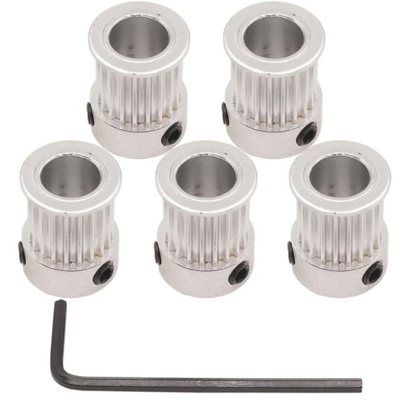 Winsinn Gt2 Pulley 20 Teeth 8Mm Bore 10Mm Width 20T Timing Belt Pulley Wheel Aluminum For 3D Printer (Pack Of 5Pcs)
