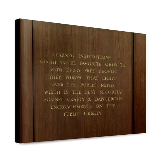 Canvas Print: Memorial Hall. Quotation From James Madison, Beginning Learned