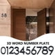thumbnail image 2 of Blcak-pegatina de número de puerta de plástico, señales autoadhesivas para apartamento, Hotel, oficina, habitación, placa de dirección, 1 unidad, 2 of 4