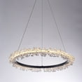 thumbnail image 2 of Pasargad Home Claire 1-Light Metal & Crystal Chandelier Light in Clear/Black, 2 of 4
